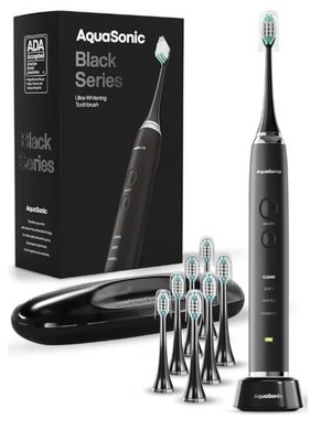 Black Series Ultra Whitening Toothbrush   ADA Accepted Electric Toothbrush- 8 Br