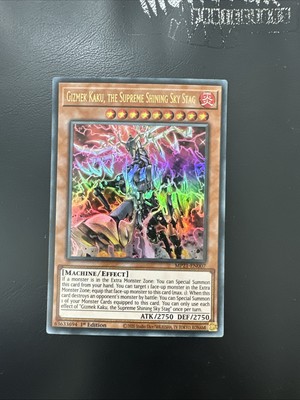 YUGIOH GIZMEK KAKU DER HÖCHSTE LEUCHTENDE HIMMELSHIRSCH ULTRA RARE MP21-DE007 1. AUFLAGE