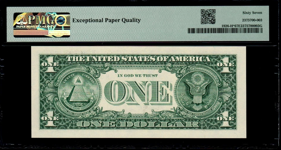 2001 $1 ST. LOUIS STAR NOTE PMG 67 EPQ 640K Print Run Fr 1926-H* Superb Gem UNC - Image 2 of 2