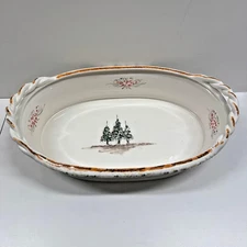 Arte Italica Natale Ceramic Rope Handle Centerpiece Bowl Hand Made in Italy