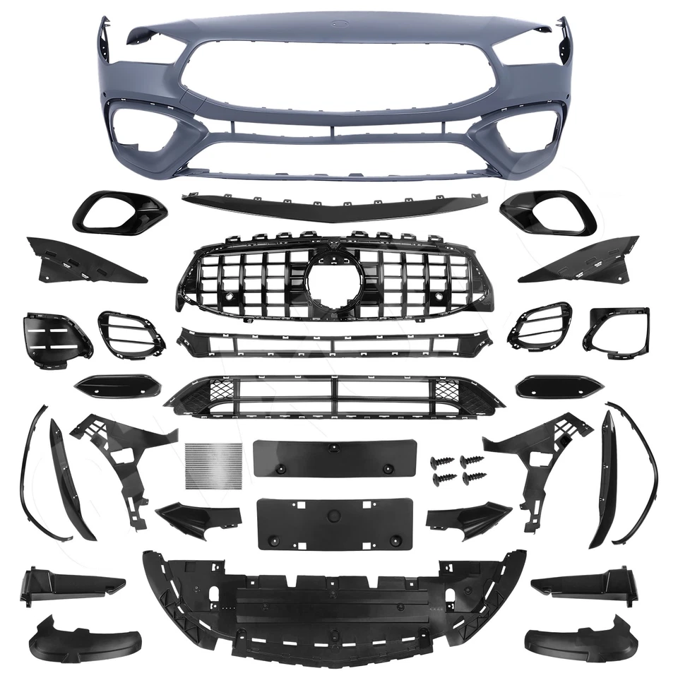 Front Bumper Grille Conversion Kit To CLA 45S Style For 2020-2022 Benz W118 CLA Foto 2 de 4