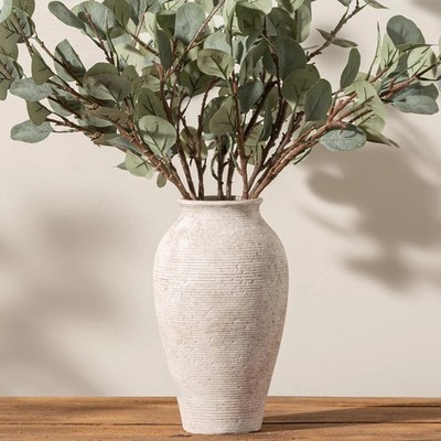 Elegant 12-Inch Ceramic Flower Vase - Perfect for Fresh and Dried Arrangements