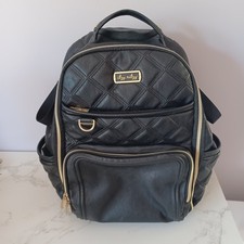 Itzy Ritzy Mystic Boss Plus Diaper Bag Backpack Black Gold Detail Changing Pad