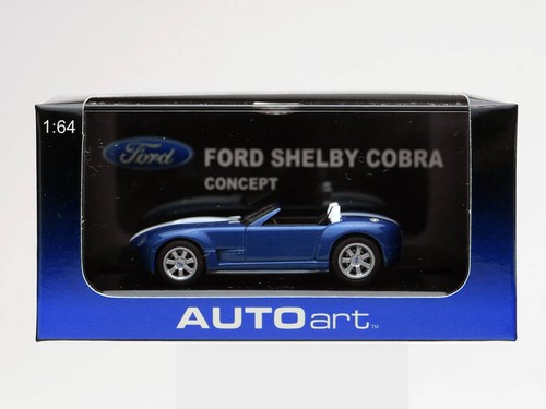 Autoart 1/64 Ford Shelby Cobra Concept Blue Diecast Model 20543 New - Foto 6 di 8