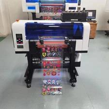 A3+ Automatic Dual XP600 Printhead UV DTF Printer for Automatic Cleaning Rollers