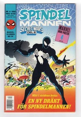 1984 MARVEL SECRET WARS #8 & SPECTACULAR SPIDER-MAN #98 1ST BLACK SUIT SWEDEN