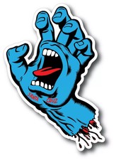 SANTA CRUZ SCREAMING HAND DECAL STICKER 3M SKATEBOARD BIKE HELMET VEHICLE WINDOW