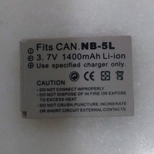 NB-5L 3.7V 1400mAh Li-ion Rechargeable Battery for Canon NB-5L Digital Camera