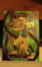2024 Panini Select - Premi Level Justin Herbert #131 Neon Green Shock Prizm /499