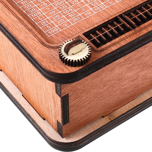 Wooden Money Box Piggy Bank Saving Goal Unopenable Child Radio Shaped Coin Jar - Imagen 9 de 12