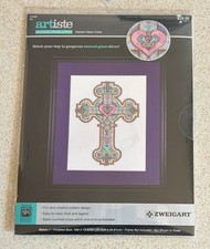 STAINED GLASS CROSS (Zweigart Artiste) -- Cross Stitch Kit