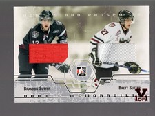 2007-08 Brandon Sutter/Brett Sutter ITG Heroes and Prospects Vault Jerseys 1/1