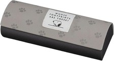 Peanuts Snoopy Eyeglass Glasses Case Gray Paw Prints Gray with Cloth Japan