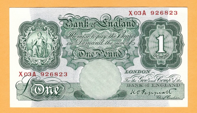 Bank of England One Pound Note