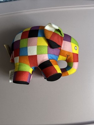 Elmer the Patchwork Elephant Soft Plush Stuffed Animal David McKee 6.5Tall, 2020