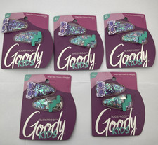 Goody Slideproof Hair Snap Clips Style 90s Glitter READ MORE 2ct x5  10 clips