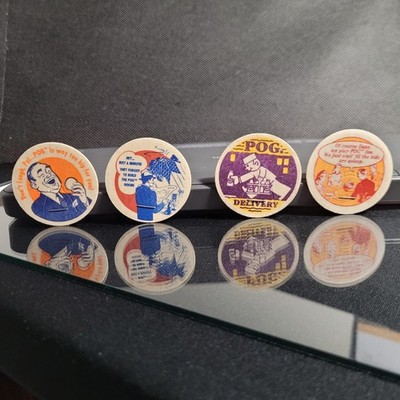 POG World POG Federation Classic Style 4 1990s Milk Caps W Staple Retro Pogs Fun