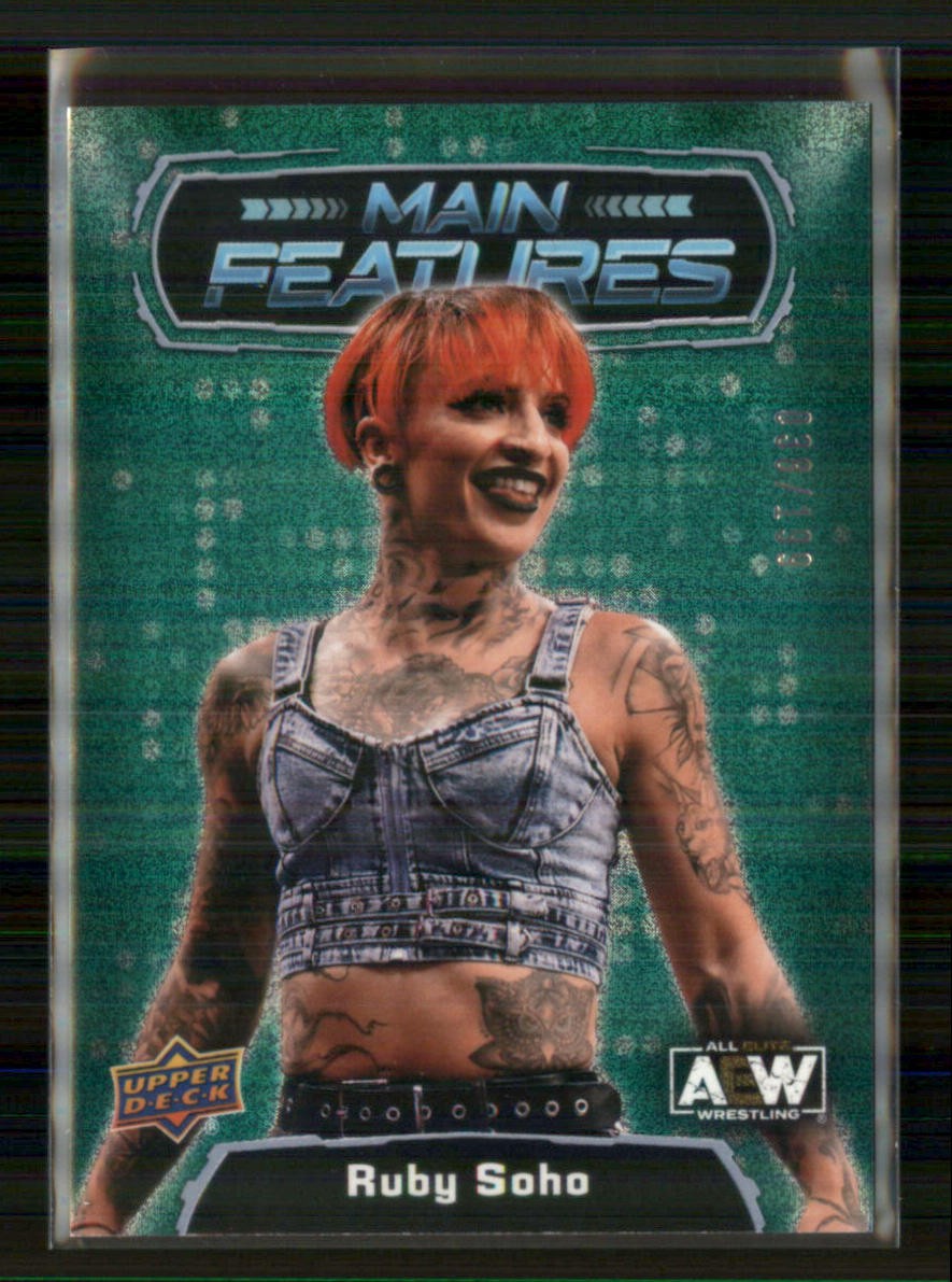 Ruby Soho 2022 Upper Deck AEW #MF-15 Main Features Green /199 15015
