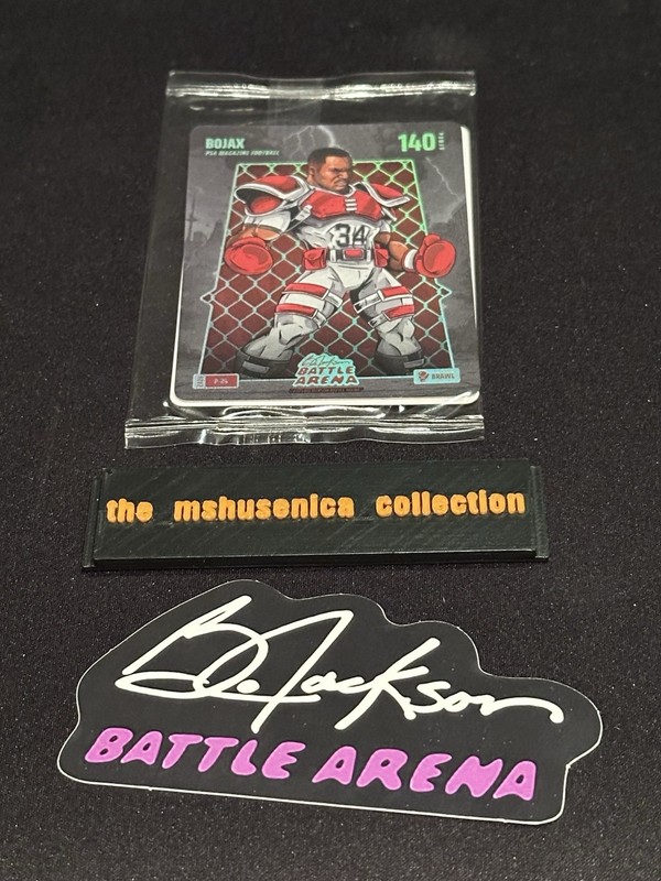 Bojax Battle Arena 140 Points Brawl 2026 P-24 PSA Magazine Promo Card + Sticker
