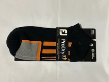 Footjoy Men's ProDry Golf Socks Low Cut - Black/Orange - size 7-12