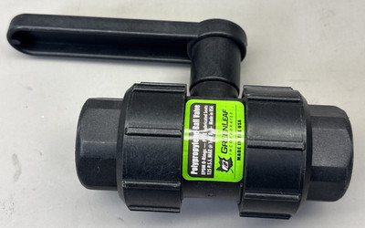 NEW Green Leaf 1  NPT EDPM O-rings 125 PSI Max Polypropylene Ball Valve TU100EL