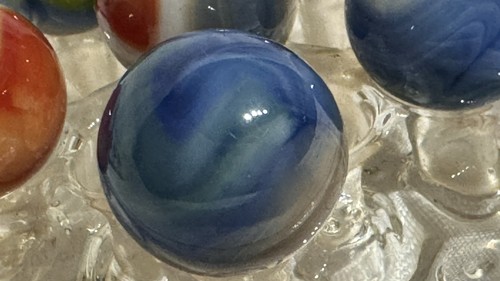 VTG Akro? Vitro? Peltier? Helmet? Swirl Marbles 5 Pcs - Picture 4 of 9