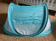 Pop-Up Baby Play Shade Tent Blue/White with Mesh Sides for Infant Toddler