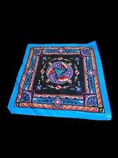 Vtg Wamcraft Handkerchief Bandana RN 14193 USA Made Southwestern Aztec 21”x21”