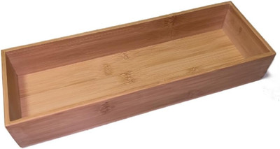 Bamboo Drawer Organizer Kitchen Utensil Organizer Cutlery Box for Dresser Makeup