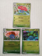 Oddish 001/094 Gloom 002/094 Vileplume 003/094 Reverse Holo Evolution Set
