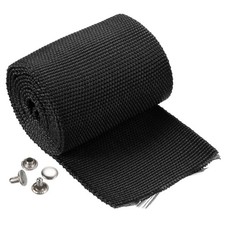 6.6Ft*60mm Polyester Rope Protector Cable Cover Rope Protective Sleeve Black