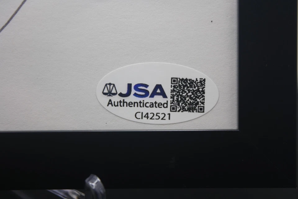 JOE MORGAN Signed Index Card JSA COA - FRAMED - JSA AUTHENTICATED - Image 2 of 3