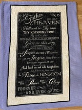 The Lord's Prayer Baby Quilt/Crib Blanket 27" x 44" Cotton