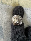 Cocktail Ring 925 Silver Cubic Zirconia Vintage Sz 5.5