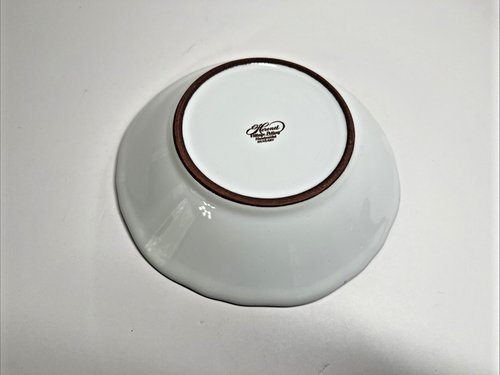 Vintage Herend Village Pottery Trellis Breakfast Bowl Cup Saucer - Picture 4 of 5