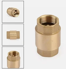 1Pcs DN20 Check Valve Parts 3/4" NPT In-Line Brass Spring Loaded Inline 200PSI