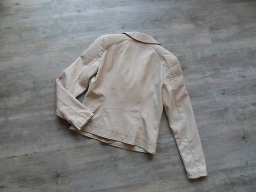 Only Damen Jacke*Lederjacke*Kurzjacke*Lederimitat*cremé beige*M*38*36*S*w NEU - Bild 3 von 3