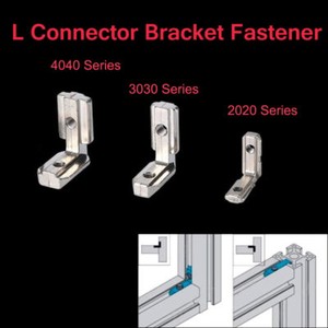 10Pcs T-slot L Shape Aluminum Brace Corner Joint Right Angle Shelf Bracket