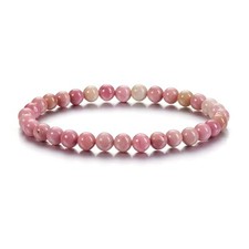 Natural Rhodonite Stone Bracelet 4mm Pink Gemstone Healing Crystal Bracelet