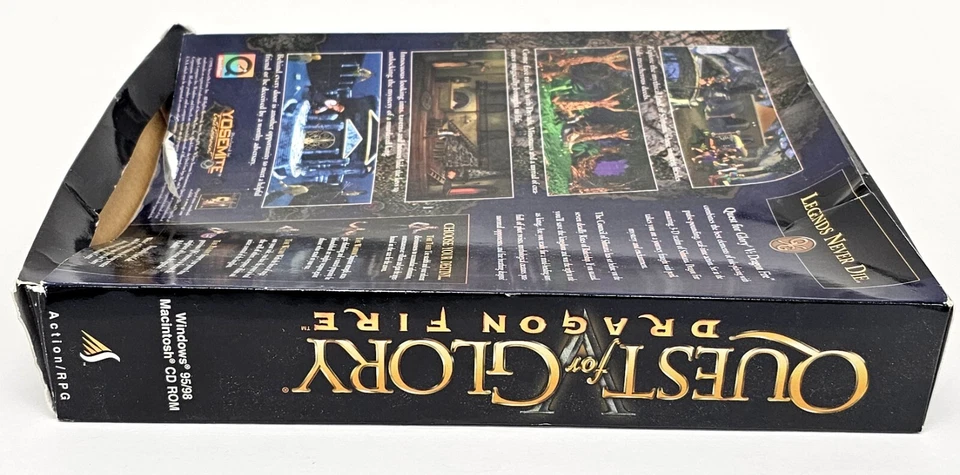 Quest for Glory V Dragon Fire PC Win Mac Game Sierra New w Damaged Big Box - Image 3 of 4