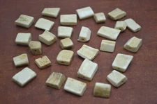 60 PCS CREAM BROWN BUFFALO BONE BEADING TUBE BEADS 1/2"