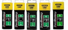 STANLEY Heavy Duty Staples (6mm,8mm,10mm,12mm,14mm) Type G 4,11,140 UK STOCK