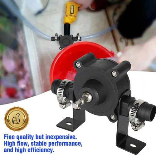 Bomba de agua alimentada por taladro de 20-40 L/min - Vástago hexagonal para taladro eléctrico, jardín - Imagen 4 de 11