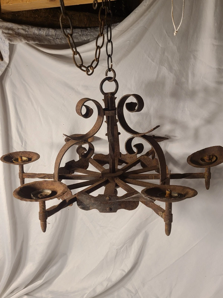 Forged on sale iron chandelier