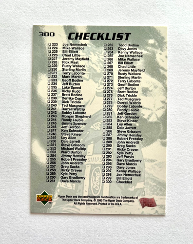 Dale Earnhardt & Rusty Wallace NASCAR 1995 Upper Deck #300 Autographed Signed - Picture 5 of 5