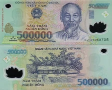 4 X 500,000 Vietnam Dong Banknotes   2 MILLION   2,000,000 VND   Viet nam Money