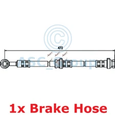 Apec Braking 472mm Disc Brake Caliper Flexible Rubber Hose HOS3456