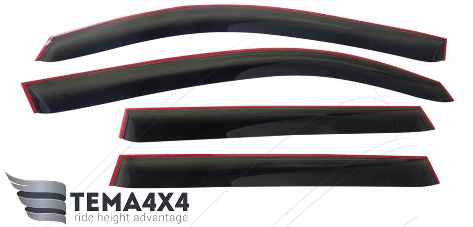 Viseras de ventana con cinta deflector protector solar lluvia para Mitsubishi Endeavor 03-11 Foto 2 de 4