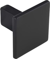 10x Bouton de Meuble Noir Cuisine Poignée Métal Carré Porte 28x28