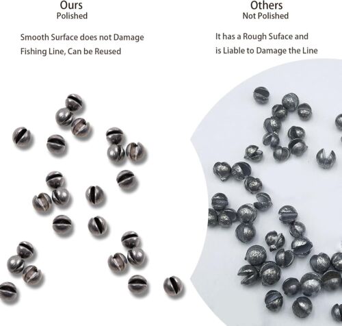 120PCS Pesi da Pesca Affondatori Premium Split ShotFishing Pesi Rotondi 5 Misure - Foto 4 di 8